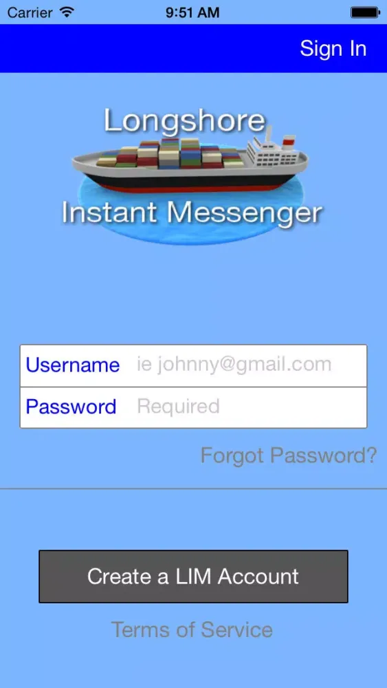Longshore Instant Messenger স্ক্রিনশট