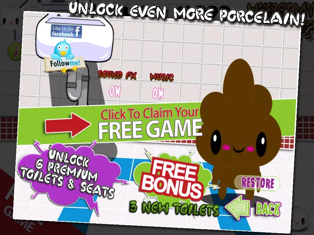 Скриншоты Where's My Poop - Toilet Sniper HD Free iPad 