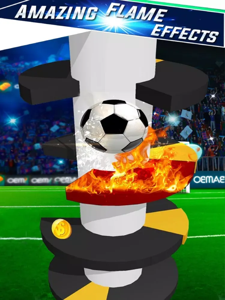 Tangkapan layar Soccer Star Helix Jump iPad 