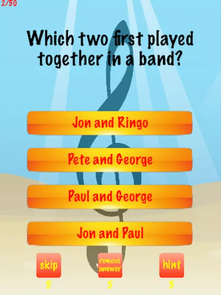 Capturas de tela do You Think You Know Me? Beatles Edition Trivia iPad 