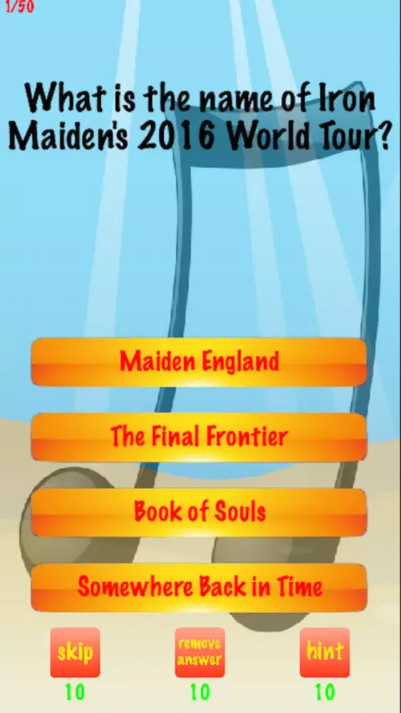 Screenshot di You Think You Know Me? Trivia for Iron Maiden