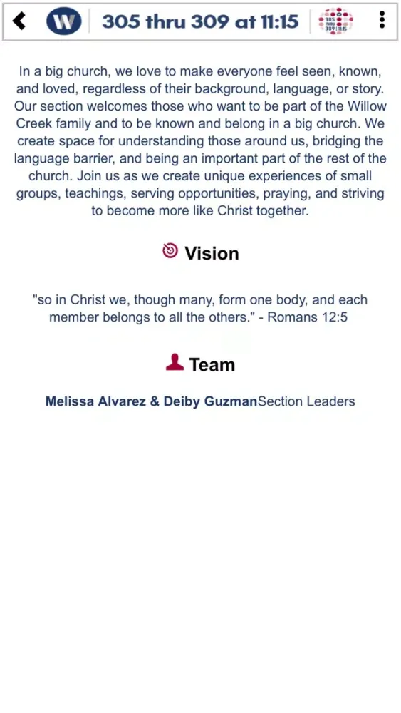 Screenshot di 305thru309 Willow Creek Church
