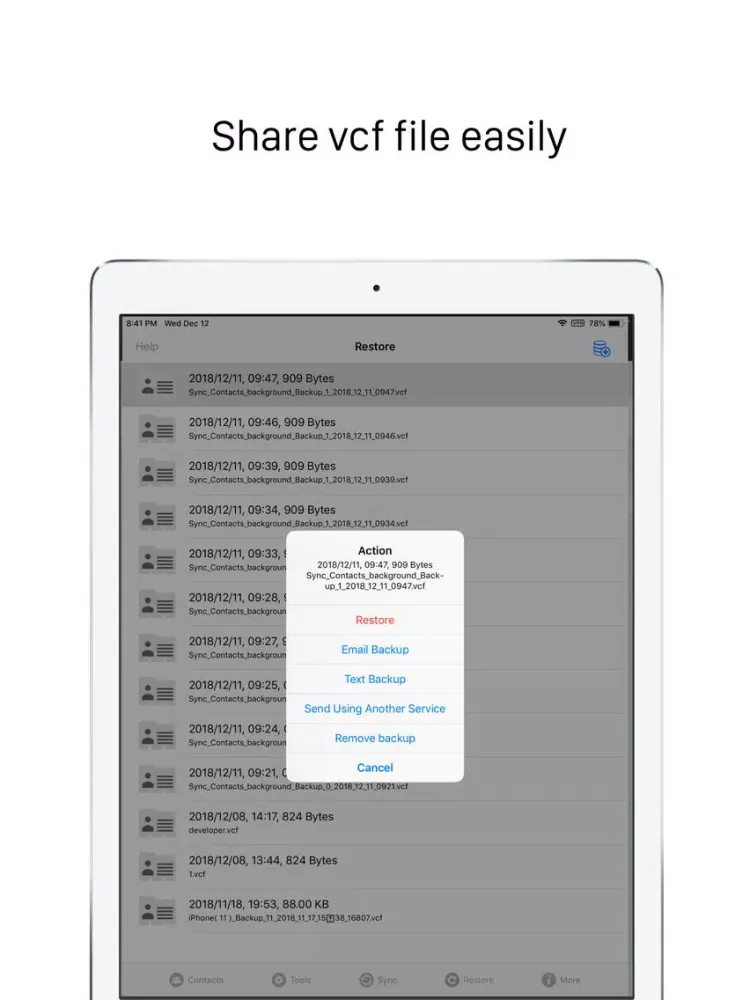 Captures d'écran de Sync Contacts for Google Gmail iPad 