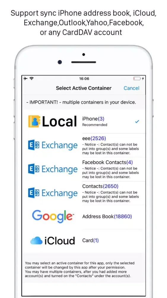 Captures d'écran de Sync Contacts for Google Gmail