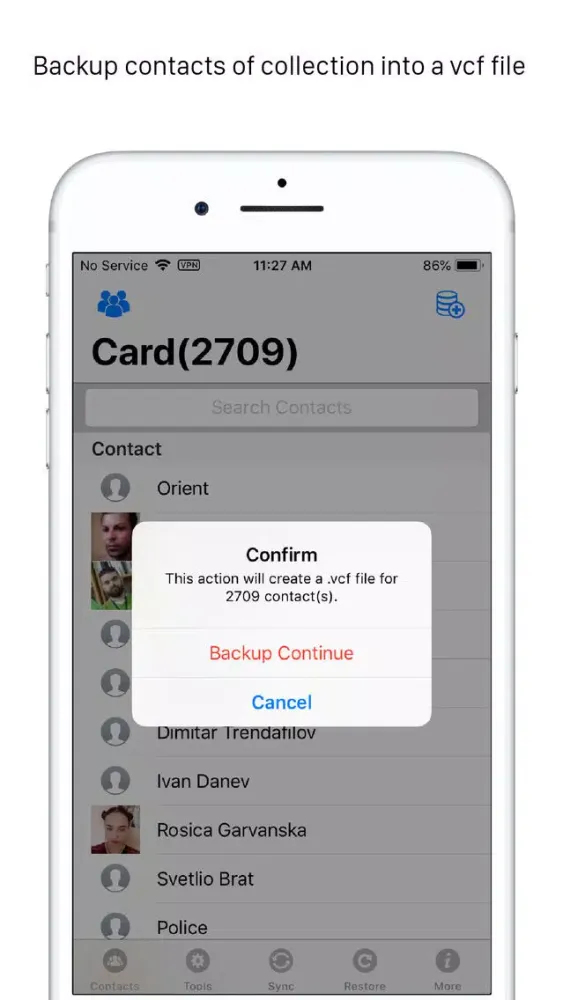 Captures d'écran de Sync Contacts for Google Gmail