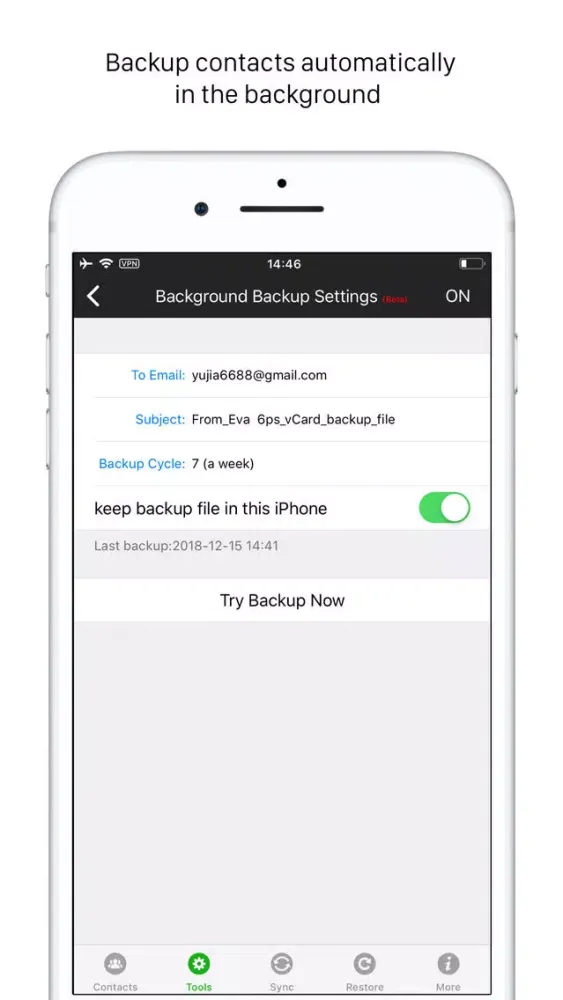 Captures d'écran de Sync Contacts for Google Gmail
