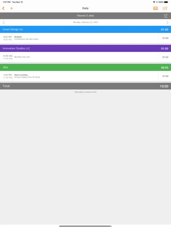 Easy Hours iPad 應用截圖