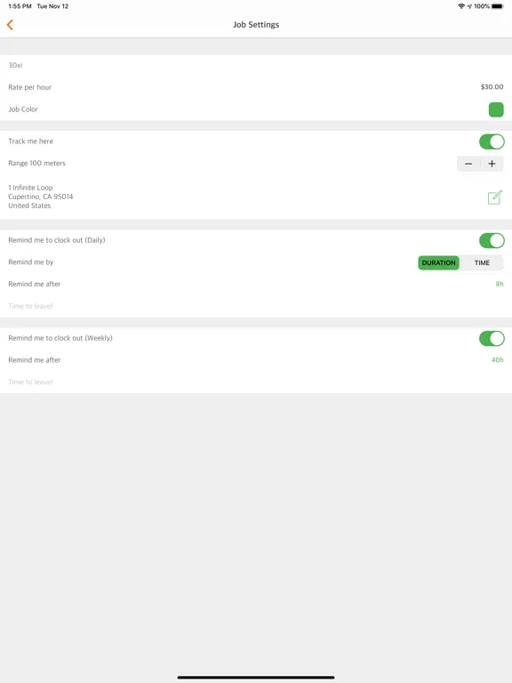 Easy Hours iPad 應用截圖