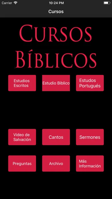 Screenshot di Cursos Bíblicos