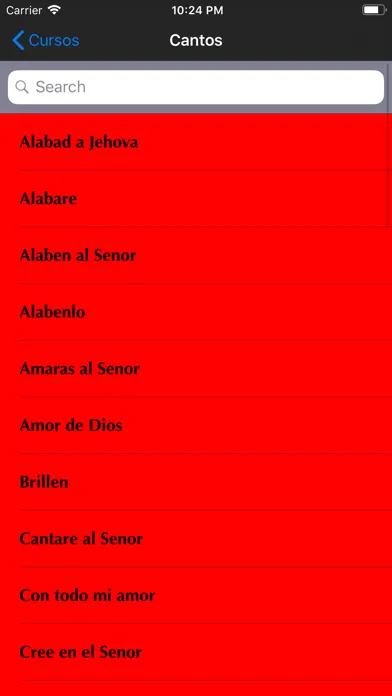 Screenshot di Cursos Bíblicos