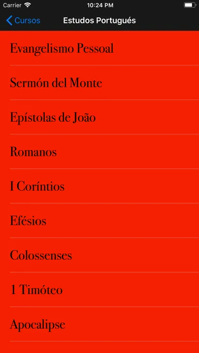 Screenshot di Cursos Bíblicos
