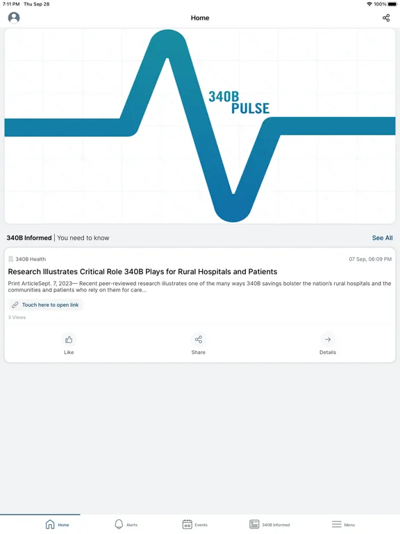 340B Pulse iPad  Screenshots