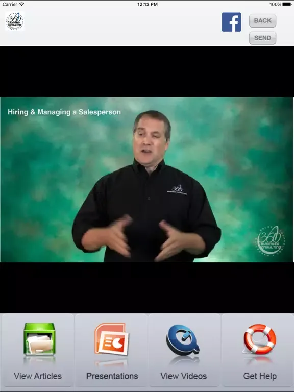 ภาพหน้าจอของ 360's Market Your Small Business iPad 