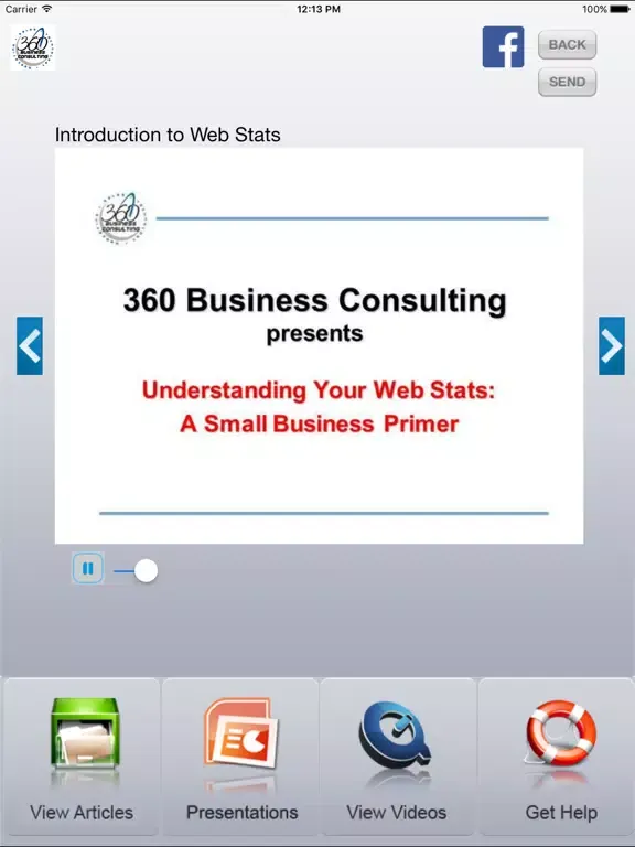 ภาพหน้าจอของ 360's Market Your Small Business iPad 