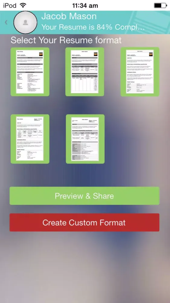 Resume Developer - Create resume on the Go スクリーンショット