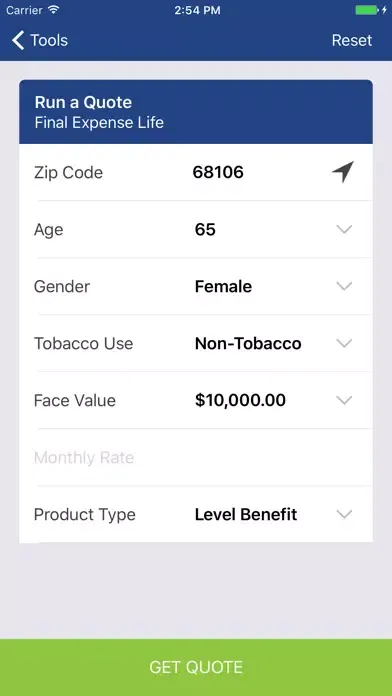 360 Financial Quoting Tools Screenshots