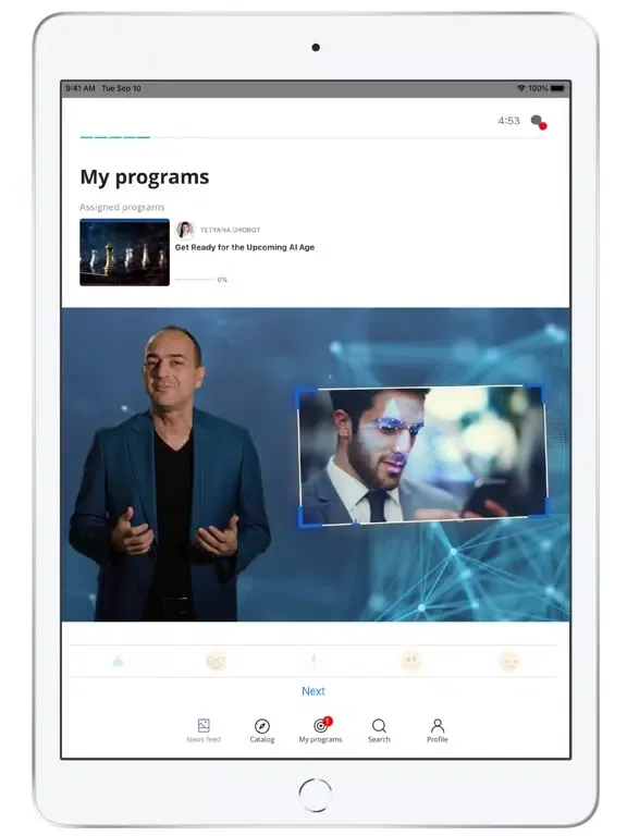 Screenshot di AI Business School iPad 