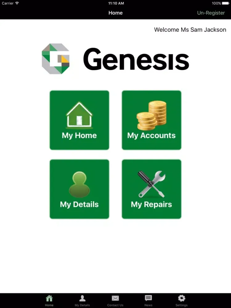 My Genesis Customer App iPad  स्क्रीनशॉट