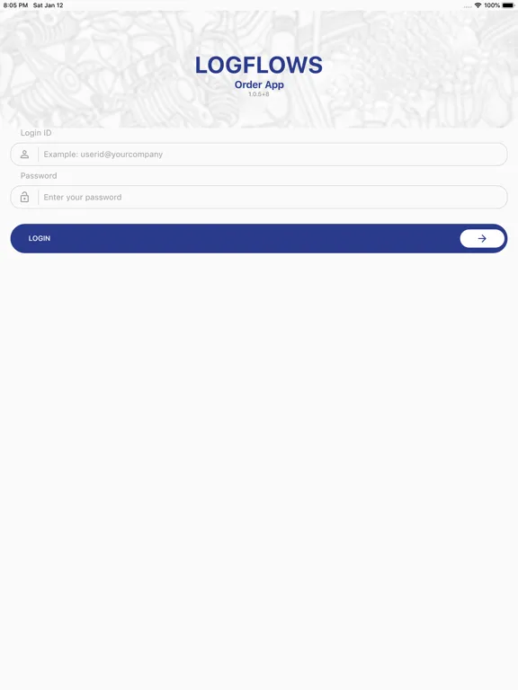 LOGFLOWS Order App iPad  Screenshots