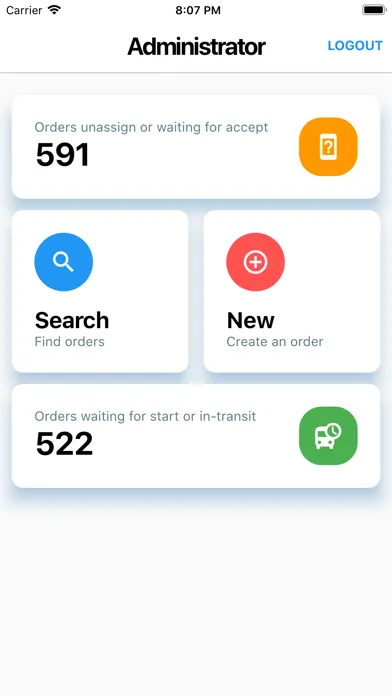 LOGFLOWS Order App Screenshots