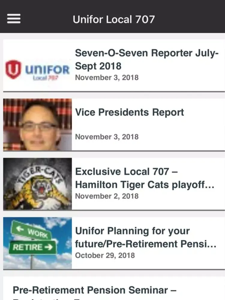 Unifor 707 iPad 应用截图