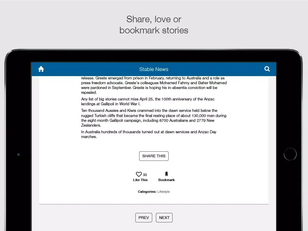 ภาพหน้าจอของ Stable News by Stable Wealth iPad 