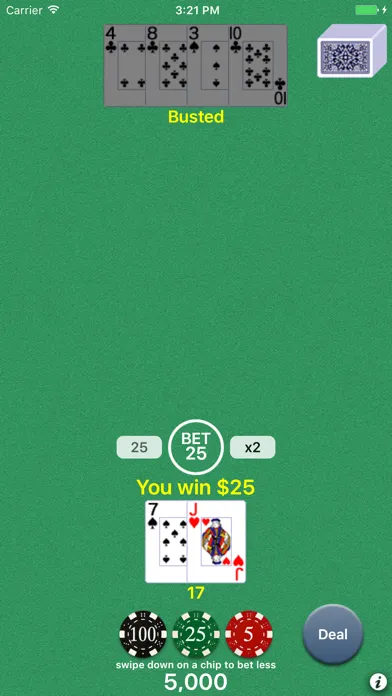 Zrzuty ekranu Blackjack 21 Classic