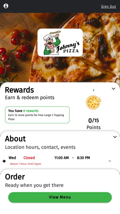 Zrzuty ekranu Johnny's Pizza KY
