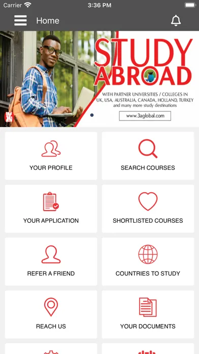 3AG Study Abroad Screenshots