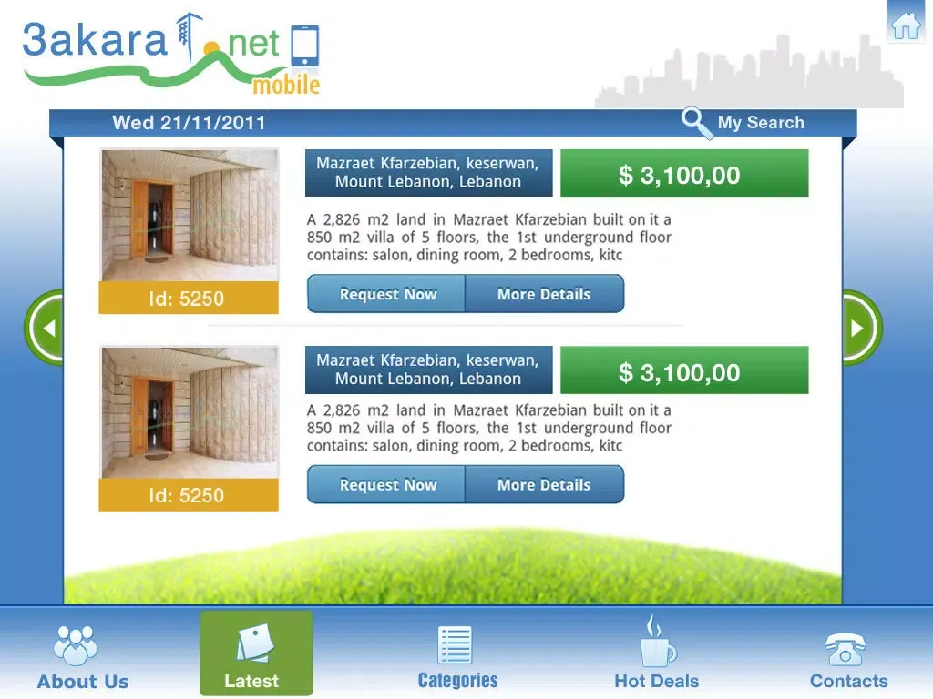 3akarat Lebanon real estate news buy and sell apartment land office Villa Properties, أخبار عقارات لبنان بيع شراء أراضي شقق iPad 应用截图