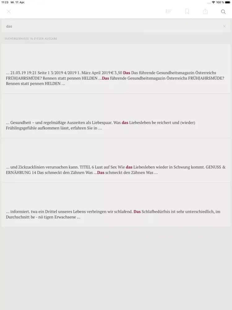 Capturas de pantalla de MEDIZIN populär iPad 