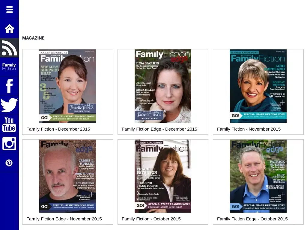 Screenshot di Family Fiction Magazine iPad 