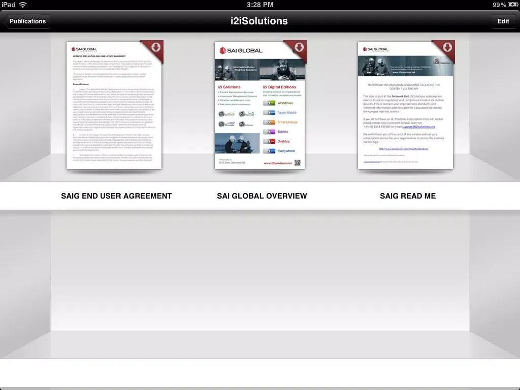 Tangkapan skrin i2i Network Rail Mobile Standards iPad 