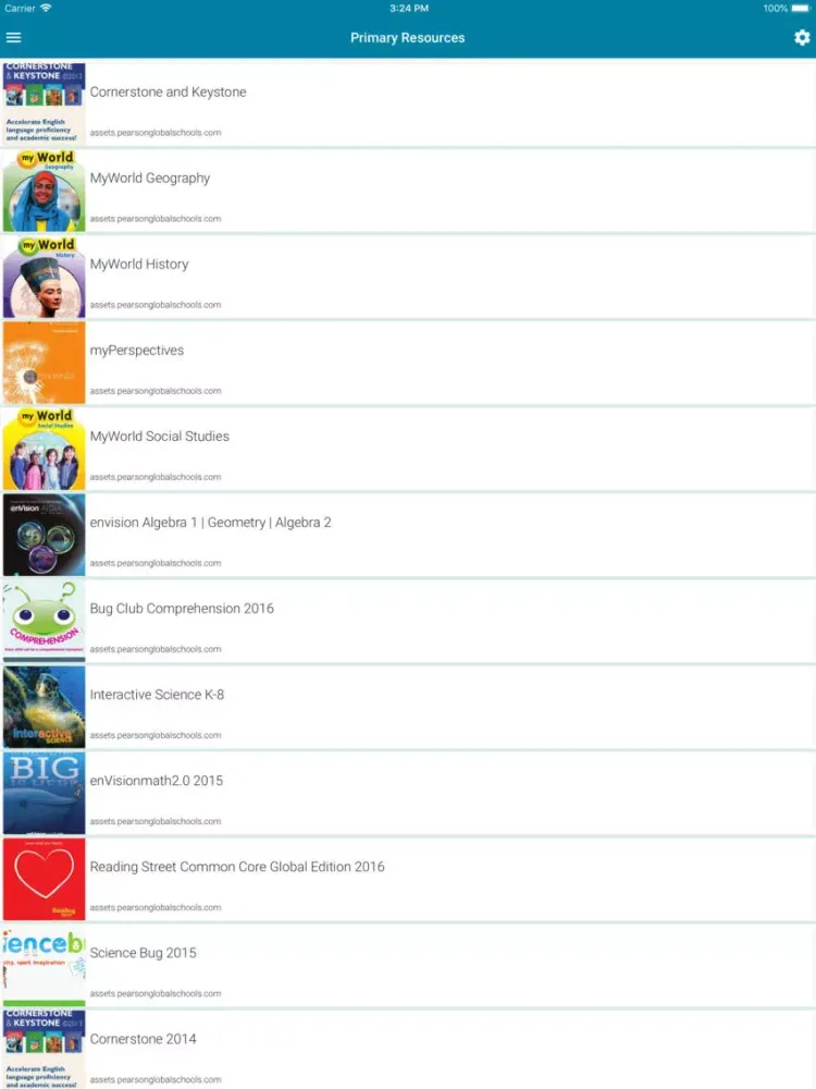 Pearson Global Schools App iPad  Screenshots