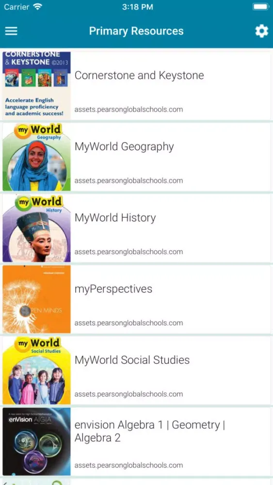 Pearson Global Schools App Screenshots