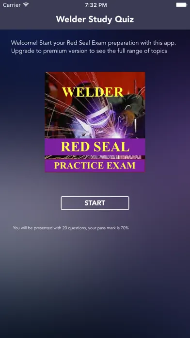 Welder Practice Quiz Screenshots