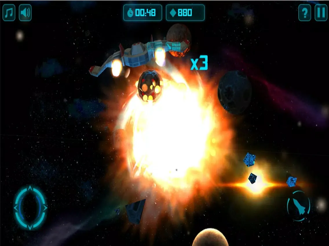 Ảnh chụp màn hình của 3D Star Sweeper Spacecraft 2016 iPad 