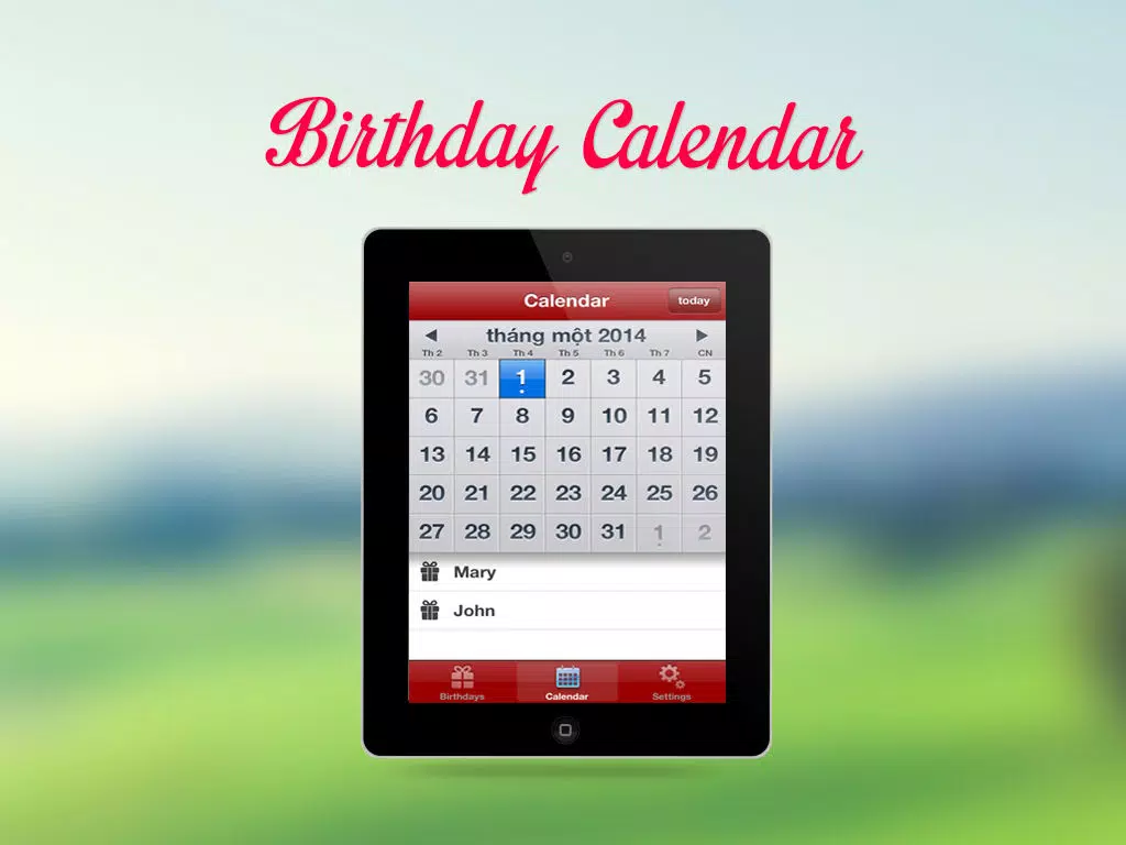 Birthday Calendar - Don't forget my birth! iPad  سکرین شاٹس