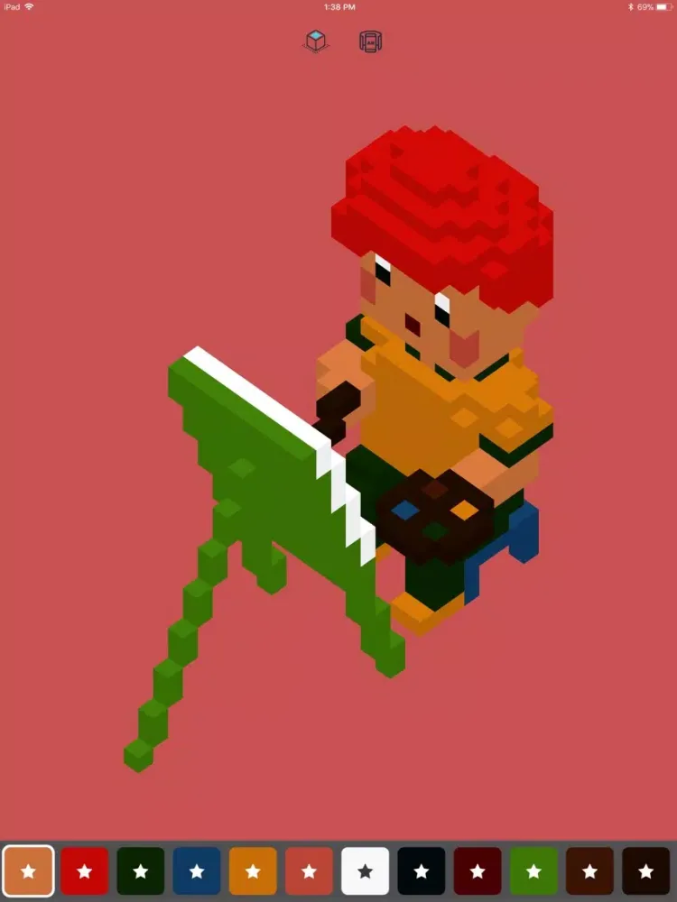 Tangkapan layar Flamingo - 3d Voxel Coloring iPad 