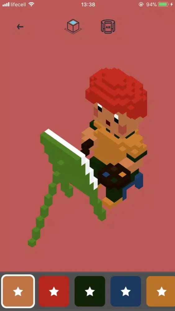 Tangkapan layar Flamingo - 3d Voxel Coloring