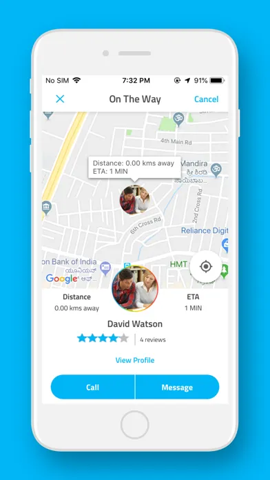 Ảnh chụp màn hình của ServiceX-Customer