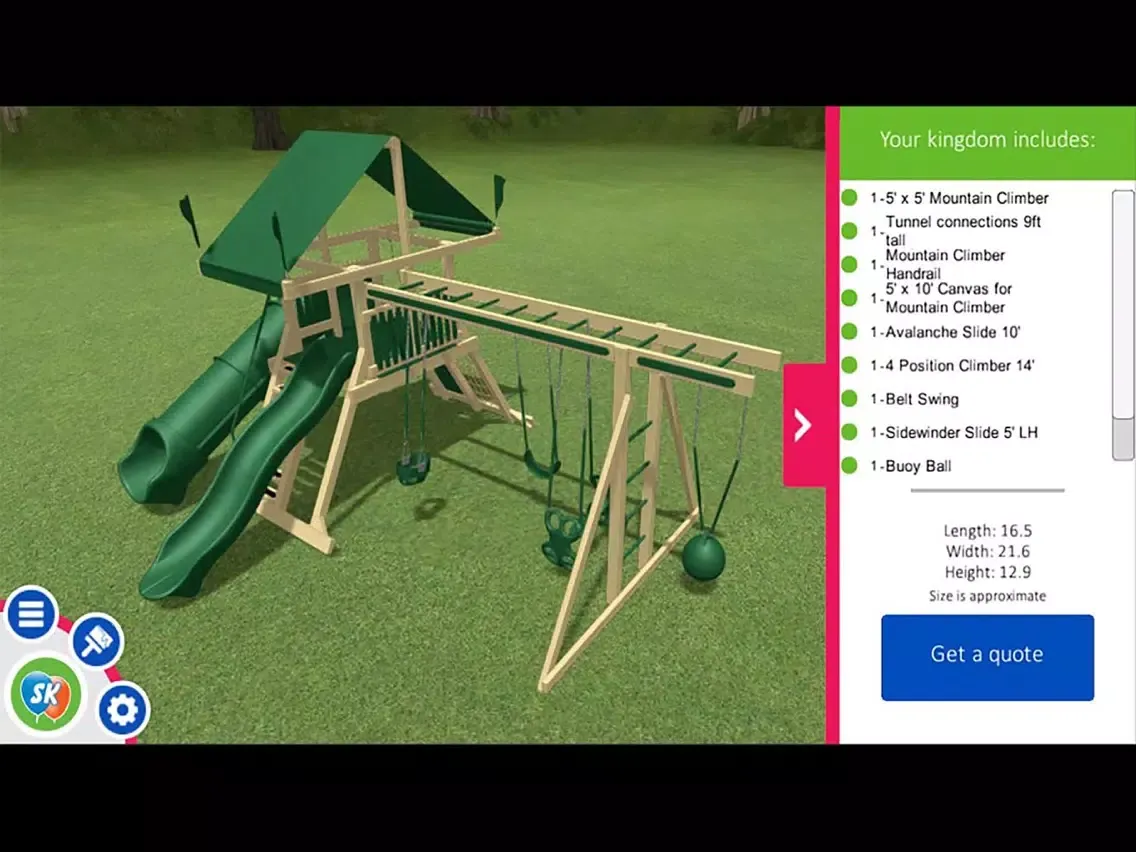Swing Kingdom Design Center iPad  スクリーンショット