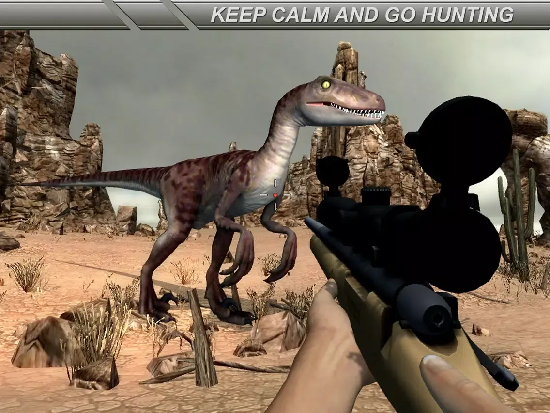 Jurassic Dinosaur : Desert Sniper Attack For Free iPad 应用截图