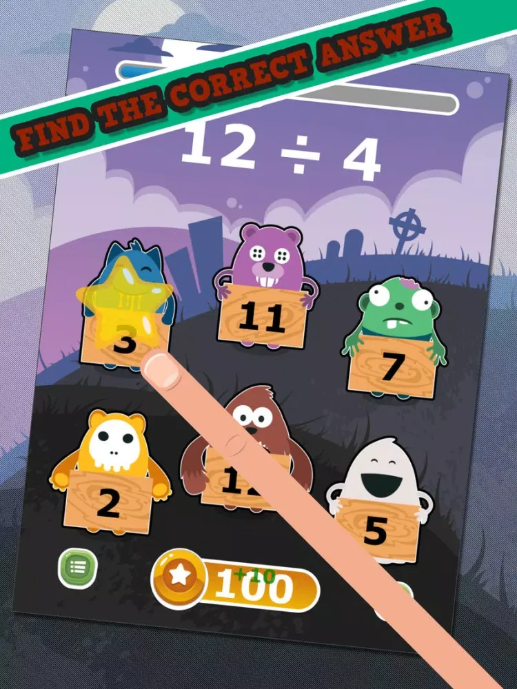ภาพหน้าจอของ Monster Math - Dividing iPad 