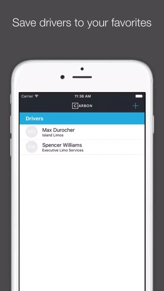 Capturas de tela do Carbon - Personal Transportation For Your Business