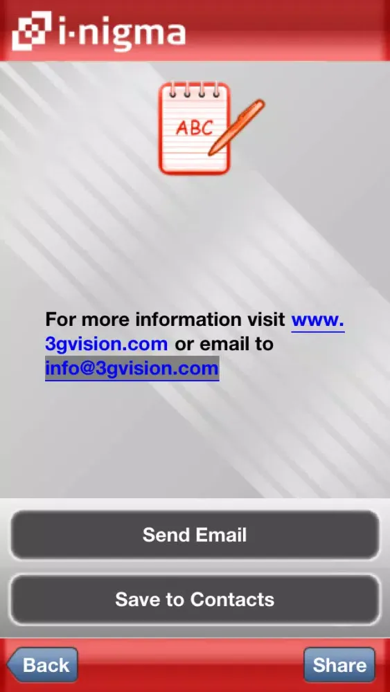 Capturas de pantalla de i-nigma QR Code, Data Matrix and 1D barcode reader