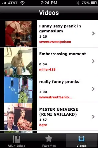 Tangkapan skrin Adult Jokes + Videos