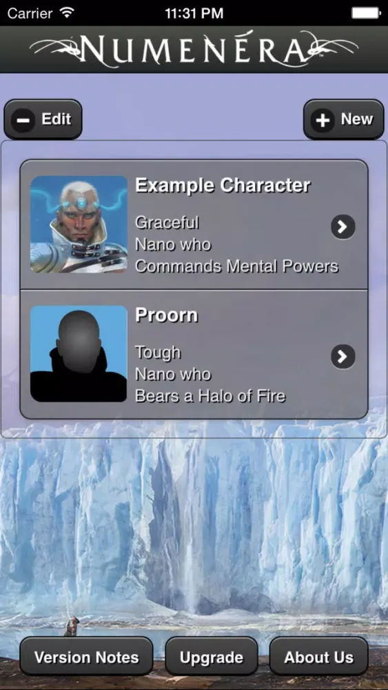 Numenera Character Creator應用截圖