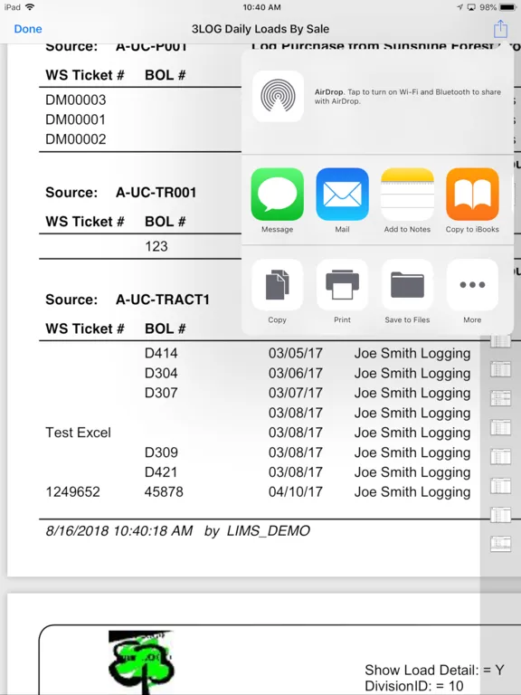 Connected Forest™ - LIMS iPad 应用截图