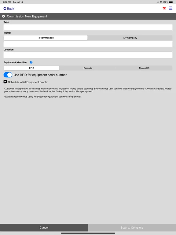 Скриншоты Safety Inspection Manager℠ iPad 